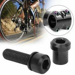 Gegong 4pcs Risque Titanium Alloy M5 * 18 Vis De Tige Set Pour Mountain Bike Road Bicycles Bolts Accessoires De Remplacementnoir -Vélo fixie Soldes 730348297 max