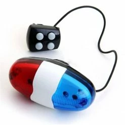 Unbranded Bicycle Bell 6 Led 4 Tone Horn Led Light Electronic Siren Bicycle Bells For Kids Bike Accessories -Vélo fixie Soldes 736652558 max