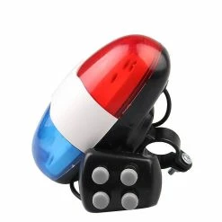 Unbranded Bicycle Bell 6 Led 4 Tone Horn Led Light Electronic Siren Bicycle Bells For Kids Bike Accessories -Vélo fixie Soldes 736652593 max