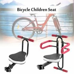 Unbranded Quick Release Front Mount Child Bicycle Seat Kids Saddle Electric Bicycle Bike Children Safety Front Seat Saddle Cushion