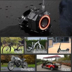 Guytv Smart Bike Tail Light Alarm Usb Rechargeable Anti-theft Bicycle Alarm Avec Télécommande Pour Mountain Bike Electric Scooter -Vélo fixie Soldes 739757943 max