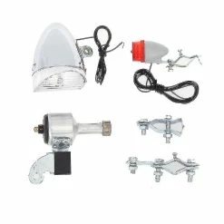 Unbranded Bicycle Dynamo Lights Set Phare Arrière Led Bicycle Light Motorized Bike Friction Dynamo Gene Jb51-3