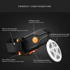 Unbranded Professional Imperméable à L’eau Bike Tail Light Ipx2 Safety Flash Red Lamp Rear Light -Vélo fixie Soldes 756051130 max