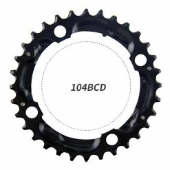 Unbranded Prowheel Triple/double Chainring 64/96/104bcd Mountain Bike Chainwheel