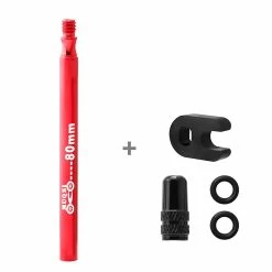 Unbranded Bike Presta Pour Ensemble D’extension De Soupape, 60mm 80mm, Alliage D’aluminium, Or Noir Rouge Silve