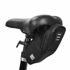 Unbranded Sac De Selle De Vélo 0.5l VTT Mountain Road Bike Sac De Tige De Selle Avec Réflecteur De Lumière D’avertissement De Nuit Pour Accessoires De Cyclisme