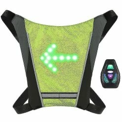 Unbranded Led Turn Signal Bike Pack Gilet Réfléchissant Sac à Dos W Indicateur De Direction Sécurité Led Sac à Dos Sans Fil Rc Sports Vest Sac D’équitation