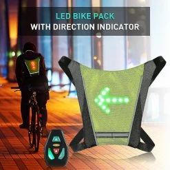 Unbranded Led Turn Signal Bike Pack Gilet Réfléchissant Sac à Dos W Indicateur De Direction Sécurité Led Sac à Dos Sans Fil Rc Sports Vest Sac D’équitation -Vélo fixie Soldes 771816304 max