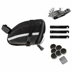 Unbranded Dropship-bicycle Tail Bag Mtb Road Bike Seat Cushion Bag Cycling Rear Seat Bag Glue-free Tire Repair Tools Bicycle Repair Suits