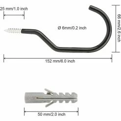 Unbranded Pcs Bike Hooks Heavy Duty Bike Storage Hooks Mounted Hook Set Avec 8 Boulons En Plastique Plafond Wall Mounted Pour Salle De Stockage Ternel -Vélo fixie Soldes 775627013 max