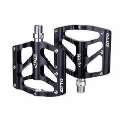 Unbranded 2 Pcs Mountain Bike Flat Alloy Bearing Anti-slip Bicycle Pedal Strong MTB Anti-skid Pins Flat Bike Repair Modification Parts For Mountain Bike Supplies