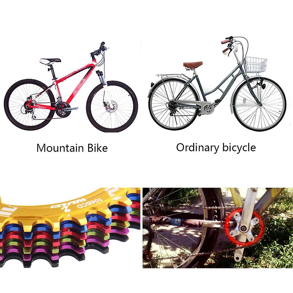 Unbranded Mountain Bike Single Disc 104bcd Oval Disc Positive Negative Tooth Bicycle Disc 2 Unbranded Mountain Bike Single Disc 104bcd Oval Disc Positive Negative Tooth Bicycle Disc – Image 2