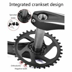 Unbranded Crankset Mountain Bike Crank Arm Set Single Speed 170mm Crankset -Vélo fixie Soldes 776475887 max 1
