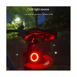 Unbranded Bicyclette Intelligent Brake Taillight Cob Post Cushion Taillight Bike Intelligent Brake Taillight -Vélo fixie Soldes 777668201 max