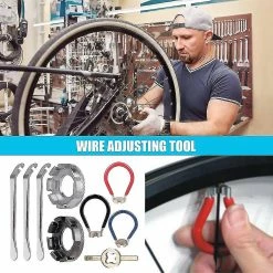 Unbranded Multi-fonction Bicycle Spoke Wrench Kit Set Carbon Steel Road MTB Mountain Bike Cycling Tire Repair Steel Wire Adjustment Tools -Vélo fixie Soldes 780366687 max