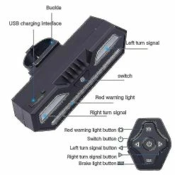 Unbranded Bike Tailight Clignotants, Feux De Vélo Arrière, Télécommande Sans Fil étanche Bicycle Tail Light-usb Rechargeable Mountain Bike Tail Light Bicycle In -Vélo fixie Soldes 783003266 max