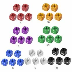 Unbranded 5pcs Bike Dust Pour Valve Stem Cover Black Blue Green Purple Red White Yellow -Vélo fixie Soldes 786245237 max