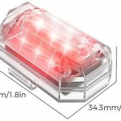 Treingi Haute Luminosité Sans Fil LED Stroboscope Lumière, 7 Couleurs Rechargeable Lumières Clignotantes Anti-collision Signal Light Pour Moto Car Bike Drone -Vélo fixie Soldes 787149469 max