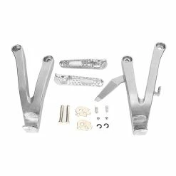 Gegong Motorcycle Street Bike Iron Rear Foot Pegs Pedal Footrest Accessory Fit For Honda(electroplate)