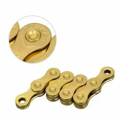 Aionyaaa Bicycle Golden Chain 8/9/10/11/12 Variable Speed Chain Plating Anti-rust Mountain Road Bike Cycling Accessories -Vélo fixie Soldes 789773194 max
