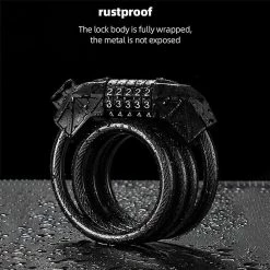 Unbranded Bicycle Lock Code à 5 Chiffres Antivol Lock Bike Security Accessory Steel Cable Cycling Bicycle Lock