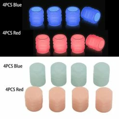 Alisili 8pcs 8mm Universal Fluorescent Luminous Tire Valve Stem Covers Car Tire Valve Cap Motorcycle Bike Luminous Valve Nozzles