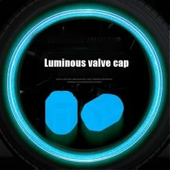 Alisili 4 Luminous Car Tires Luminous Hood Nozzle Motorcycle Electric Bike Wheel Hub Night Air Valve Core Cap -Vélo fixie Soldes 811146537 max