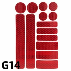 Alisili Bike Safety Stickers Night Bicycle Reflective Stickers Acrylic Self-adhesive Cycling Decorative Anti-collision Warning Strip