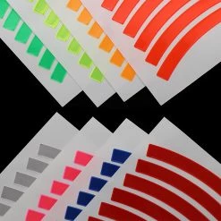 Alisili 10 Pcs Bike Reflective Stickers Waterproof Tire Applique Tape Safety Bright Strips Bicycle Wheel For Children Balance Bicycle -Vélo fixie Soldes 811241556 max