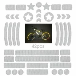 Alisili Bike Safety Stickers Night Bicycle Reflective Stickers Pet Self-adhesive Cycling Decorative Safety Warning Reflective Strip