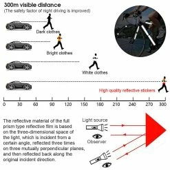 Alisili Bike Safety Stickers Night Bicycle Reflective Stickers Pet Self-adhesive Cycling Decorative Safety Warning Reflective Strip -Vélo fixie Soldes 811242275 max