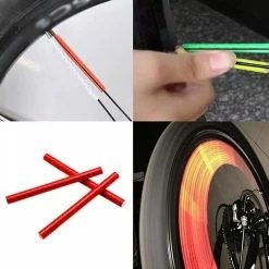 Alisili 12pc Bicycle Wheel Rim Spoke Clip Night Safety Warning Light Bicycle Reflective Reflector Strip Mtb Bike Cycling Accessories -Vélo fixie Soldes 811242422 max