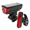 Unbranded Bike Safety Light Solar Rechargeable Bike Front Light Tail Light Avec Klaxon