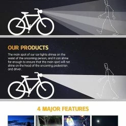 Unbranded Bike Safety Light Solar Rechargeable Bike Front Light Tail Light Avec Klaxon -Vélo fixie Soldes 820692753 max