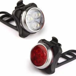 Unbranded Usb Rechargeable Bike Light Set, Super Lumineux Phare Avant Et Arrière Led Bicycle Light, Batterie Au Lithium 650mah, Options De Mode Lumineux2pcs)
