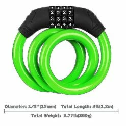 Unbranded Bicycle Lock Mountain Bike Antivol Lock Vélo Mot De Passe à Quatre Chiffres Lock Mountain Bike -Vélo fixie Soldes 836579216 max