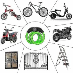 Unbranded Bicycle Lock Mountain Bike Antivol Lock Vélo Mot De Passe à Quatre Chiffres Lock Mountain Bike -Vélo fixie Soldes 836579230 max